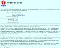 Types of Coax in Satellite operations