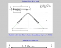 DXZone Portable dipole for 40 Meters band