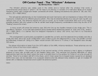 Off-Center Feed - The Windom Antenna