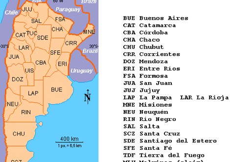 DXZone LU Argentina prefix map
