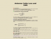 Antenna Cable Loss and SWR