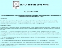 VLF-LF and the Loop Aerial