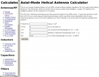 DXZone Axial-Mode Helical Antenna Calculator