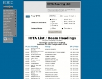 DXZone IOTA Bearing & Distance list for your QTH