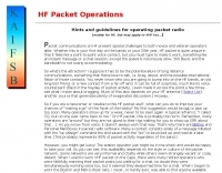HF Packet Operations Picture