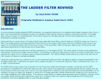 DXZone The Ladder Filter
