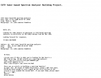 Spectrum Analyzer building Project.