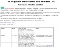 Famous Hams : Rumors and mistakes