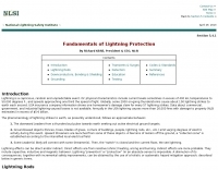 Fundamentals of Lightning Protection