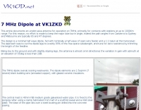 DXZone 7 MHz Dipole at VK1ZKD