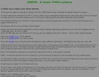 DXZone GW8IZR - A simple 70MHz antenna