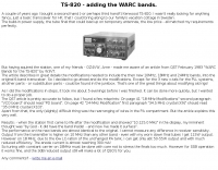 TS-820 - adding the WARC bands.