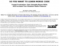 So you want to learn morse code