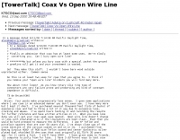 [TowerTalk] Coax Vs Open Wire Line