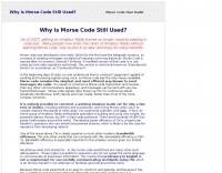 Why is Morse Code Still Used?