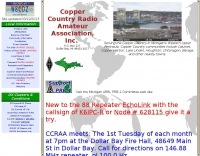 W8CDZ Copper Country Radio Amateur Association, Inc. Picture