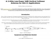 A 2.4Ghz Low-Power Vertical Collinear antenna Picture