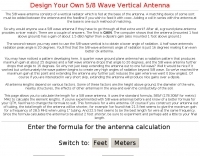 DXZone 5/8 Wave Vertical Antenna Calculator