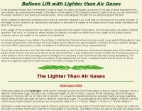 Balloon Lift with Lighter than Air Gases Picture