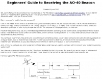 Receiving the AO-40 Beacon Picture