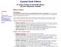 Coaxial Stub Filters