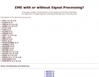 EME with or without Signal Processing?