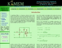 Low-Pass Active Filter Designer Picture