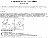 LF/MF Preamplifier