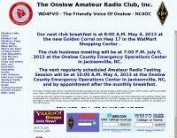 DXZone Onslow Amateur Radio Club - WD4FVO - The Friendly Voice Of Onslow