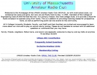 W1PUO UMASS Amherst Ham Radio Club Homepage Picture