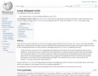 DXZone Long delayed echo at Wikipedia