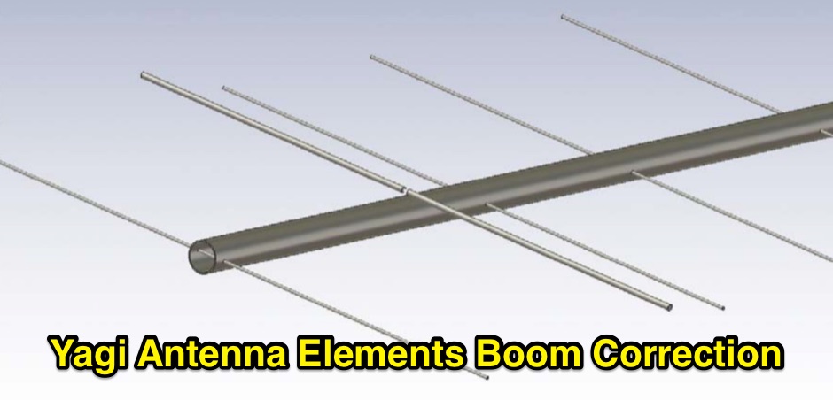 DXZone Yagi Antenna Elements Boom Correction