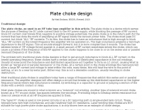 DXZone Plate choke design