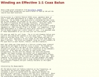 DXZone Winding an Effective 1:1 Coax Balun