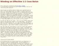 Winding an Effective 1:1 Coax Balun