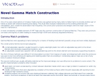 DXZone Novel Gamma Match Construction