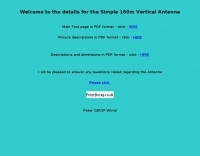 Simple 160m vertical antenna Picture