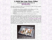 1.5KW 6m Low Pass Filter Picture