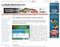Five eighths wavelength vertical antenna