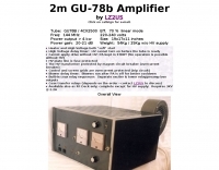 2m GU-78b  4 kW Amplifier