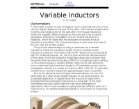 Inductors used  in antenna matching networks