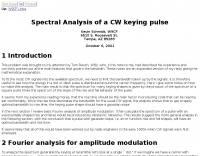 Spectral Analysis of a CW keying pulse
