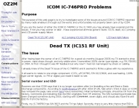 ICOM IC-746PRO Problems Picture