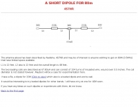 DXZone Short Dipole for 80 m