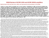 Acom 1000 Acom 2000A Review