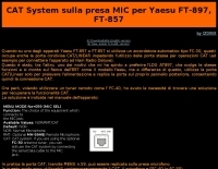 CAT System on MIC socket for Yaesu FT-897 FT-857