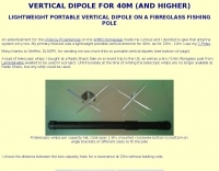 Vertical Dipole for 40 Meters band Picture