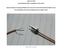Yaesu FT-920 filter installation Picture