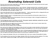 How rewind solenoid coils