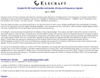 Handling of extremely strong signals K2 Mod